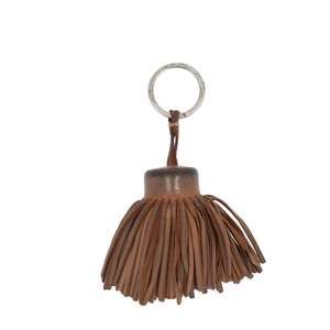 HERMES Carmen Keychain in Brown Leather